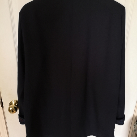 Navy vintage embroidered jacket/blazer - Picture 6 of 7